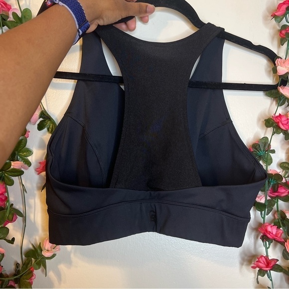 🌹Good American The Core Power Black Racerback Sports Bra Womens 4 Fitness Gym - Picture 4 of 6